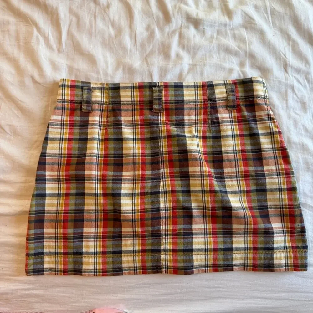 Y2K VINTAGE J. Crew Plaid Mini Skirt 8